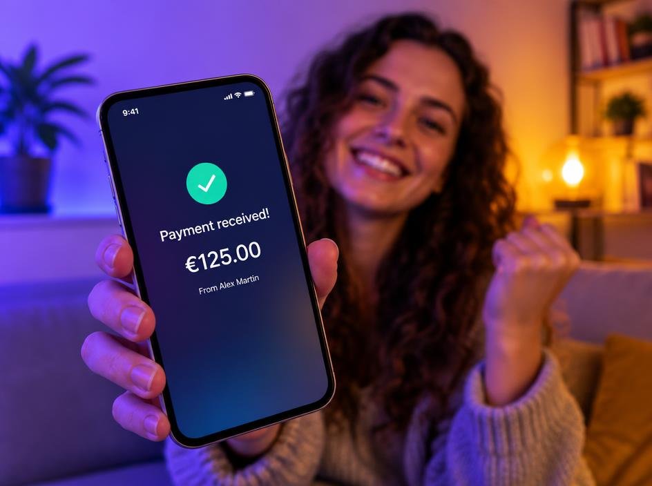 Zahlungseingang auf dem Smartphone